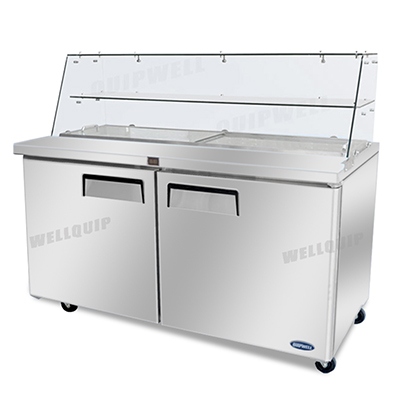 SS51G Two Door Saladette Prep Table Fridge 1530x762x1109mm(h)